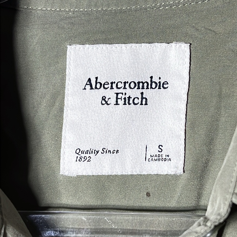 Abercrombie & Fitch Green Button Down Shirt Size … - image 2